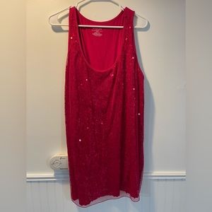 Lane Bryant hot pink sequin tank